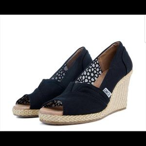 Toms wedge peep toe shoe